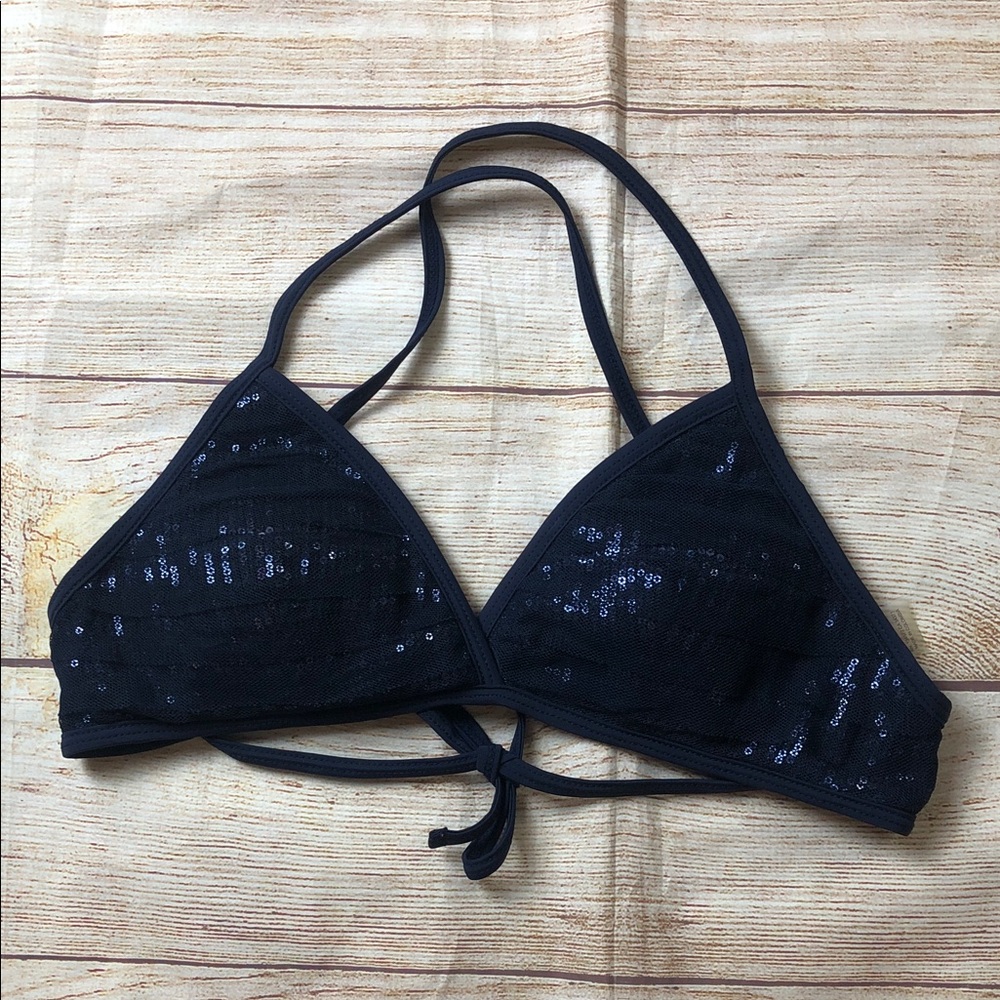 Pilyq‎ Navy Bikini Top 💜 Sequin, Mermaid